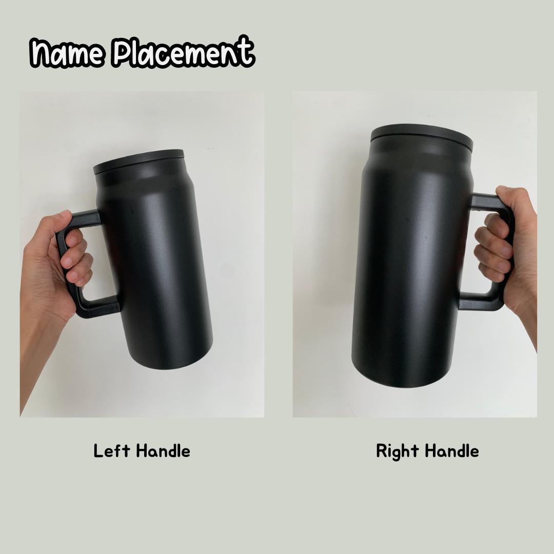 50oz Tumbler with Handle and Plastic Straw