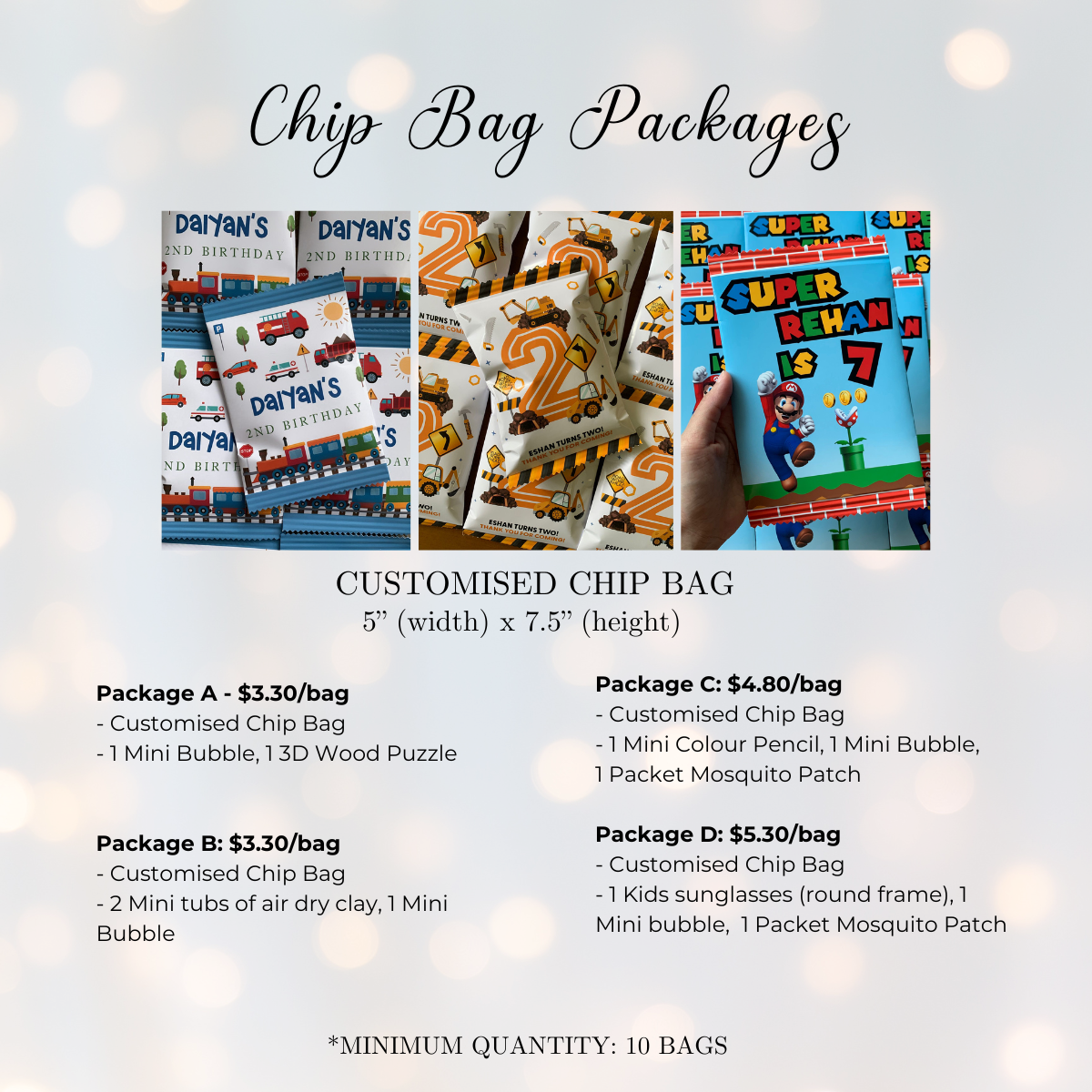 Retro Groovy Chip Bag [Min. 10 pieces]