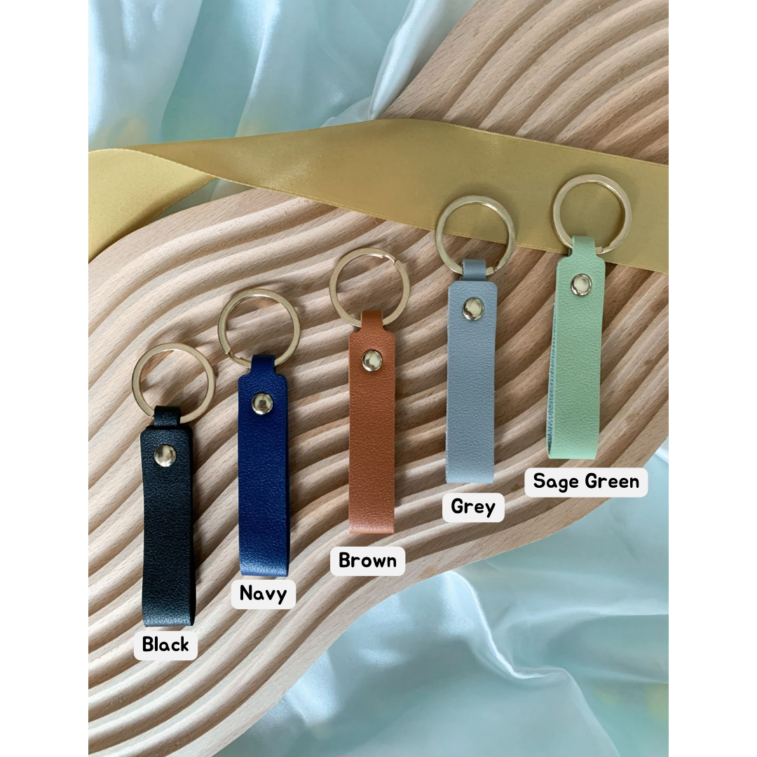 PU Leather Rectangle Keychain