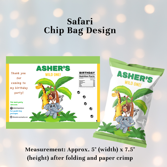 Safari Chip Bag [Min. 10 pieces]