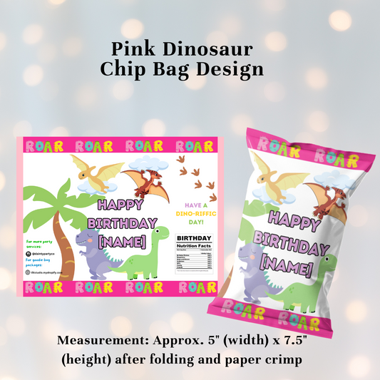 Dinosaur Chip Bag [Min. 10 pieces]