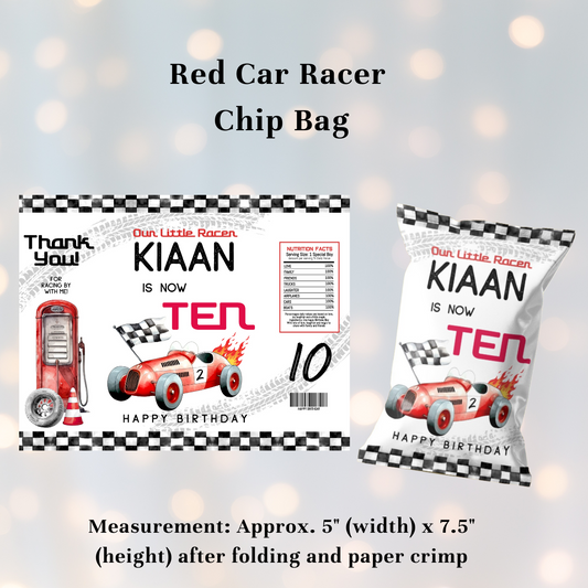 Red Car Racer Chip Bag [Min. 10 pieces]