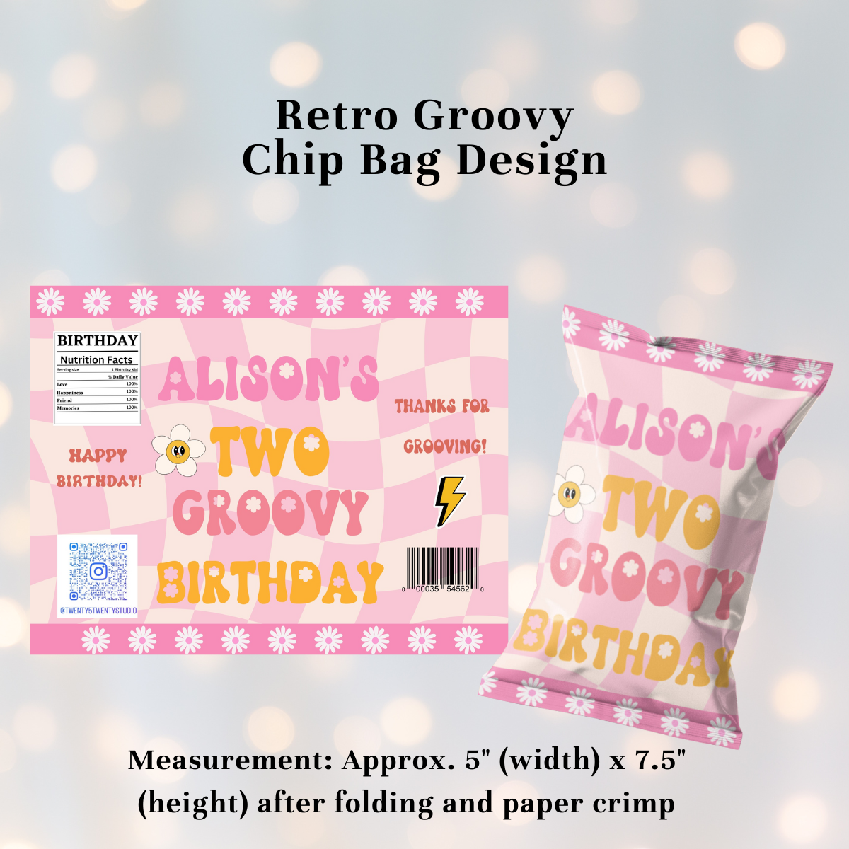 Retro Groovy Chip Bag [Min. 10 pieces]