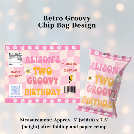 Retro Groovy Chip Bag [Min. 10 pieces]