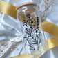 Floral Design - Transparent Glass Cup