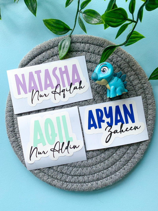 Custom Name Vinyl Decal [Name + Sub-name]
