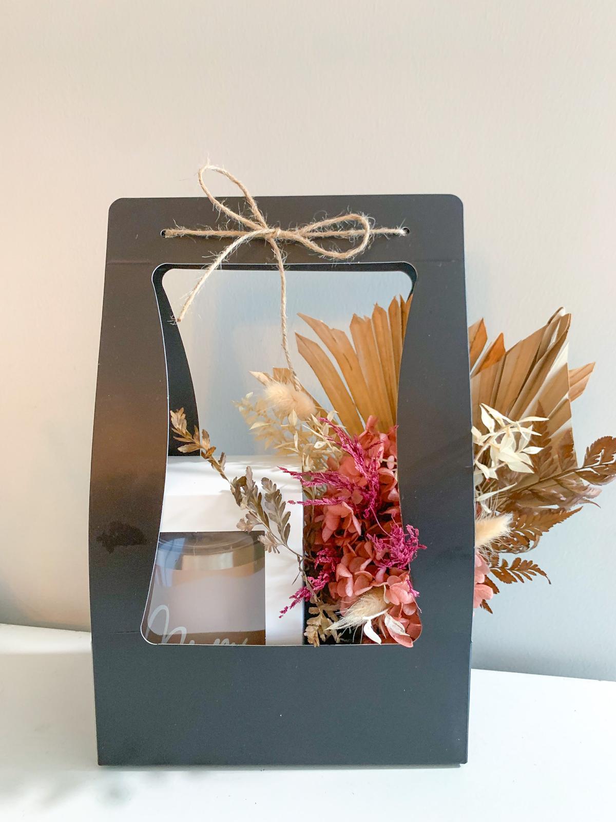 Flower Box with Tumbler/Glass Cup Gift Set