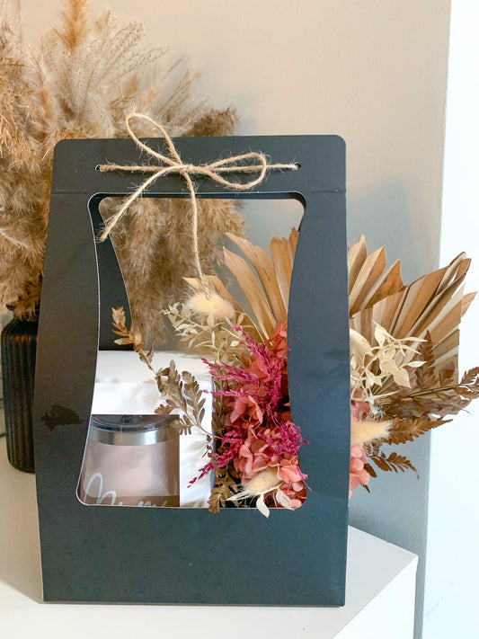 Flower Box with Tumbler/Glass Cup Gift Set