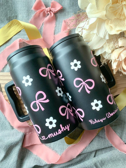 50oz Tumbler with Handle and Plastic Straw