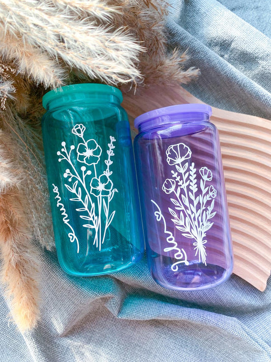 Floral Design - Jelly Glass Cup