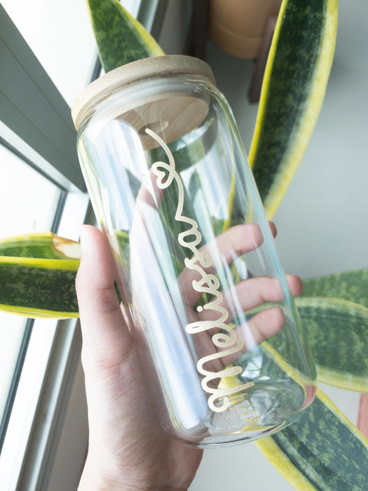 Custom Name Glass Cup