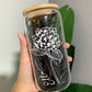 Floral Design - Transparent Glass Cup