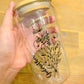 Floral Design - Transparent Glass Cup