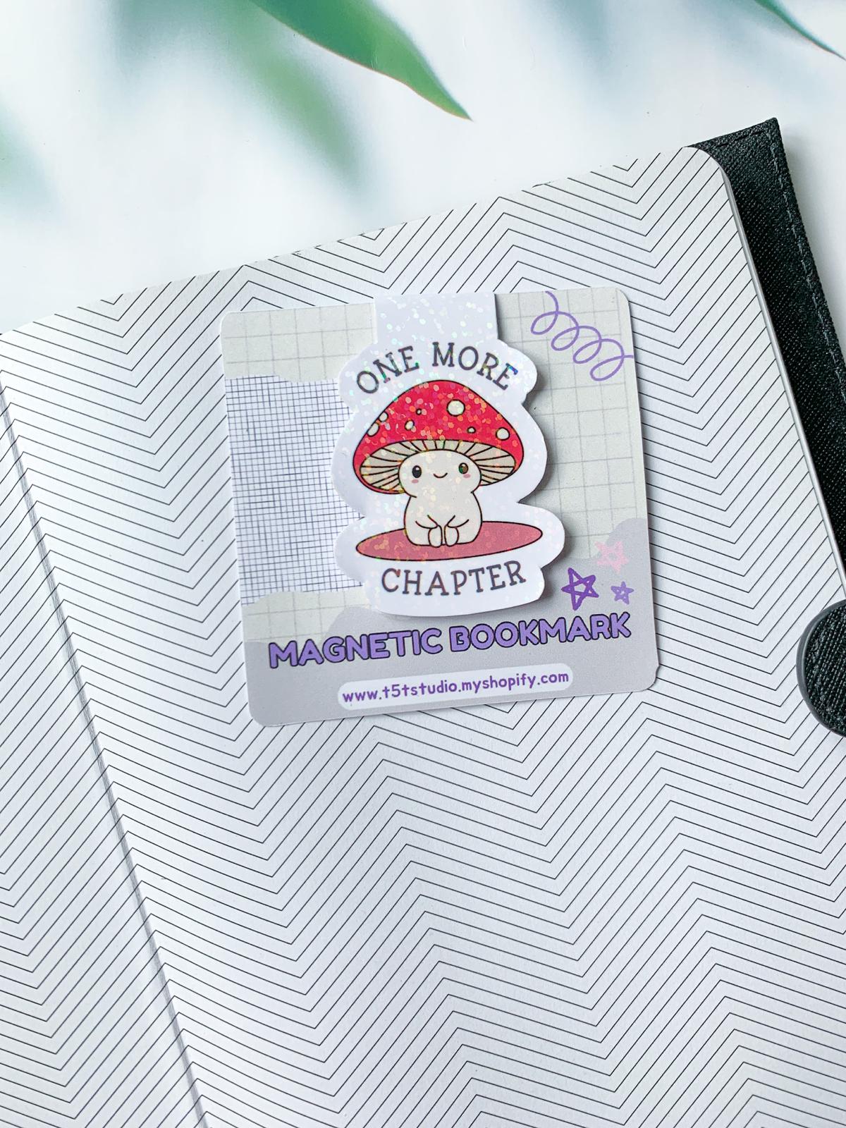 One More Chapter Mushroom Magnetic Bookmark