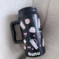 50oz Tumbler with Handle and Plastic Straw