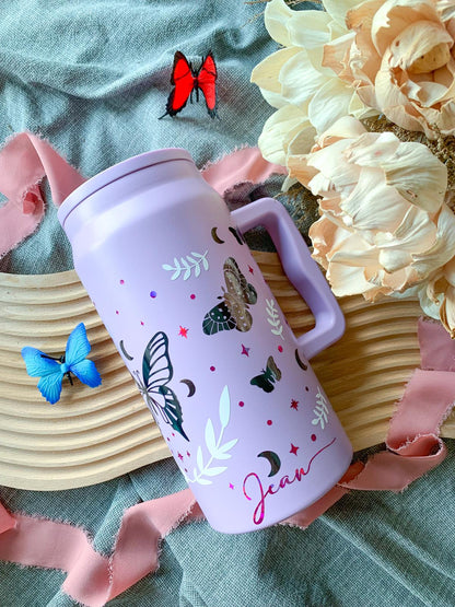 50oz Tumbler with Handle and Plastic Straw