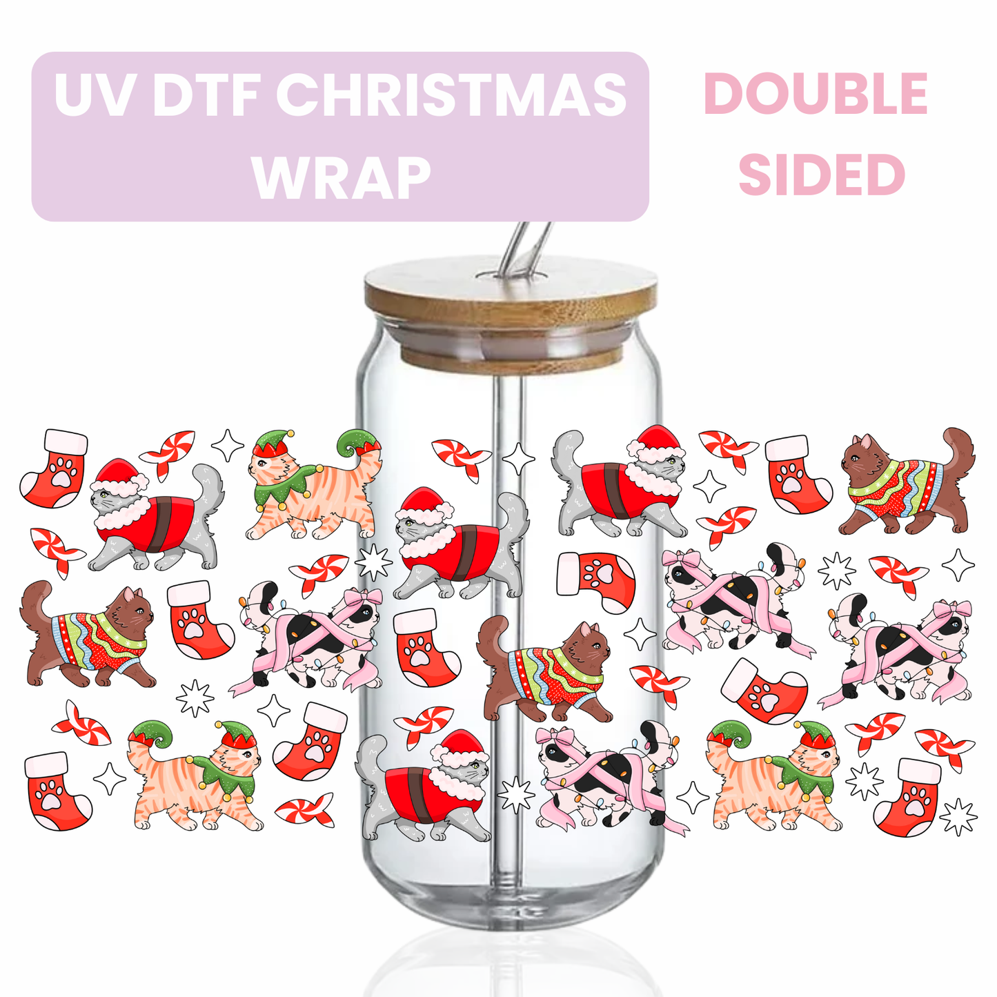 UV DTF Decal & Wrap OR Transparent Glass Cup