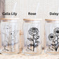 Floral Design - Transparent Glass Cup