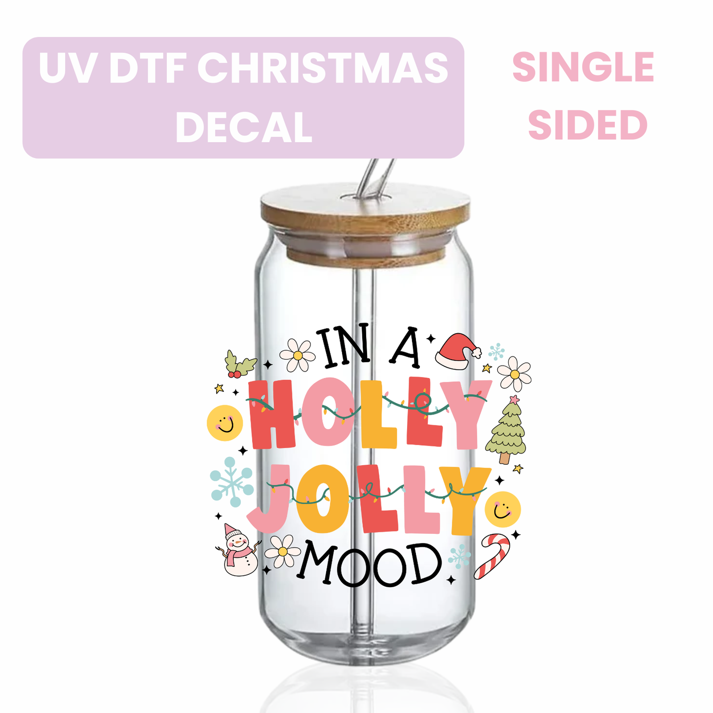 UV DTF Decal & Wrap OR Transparent Glass Cup