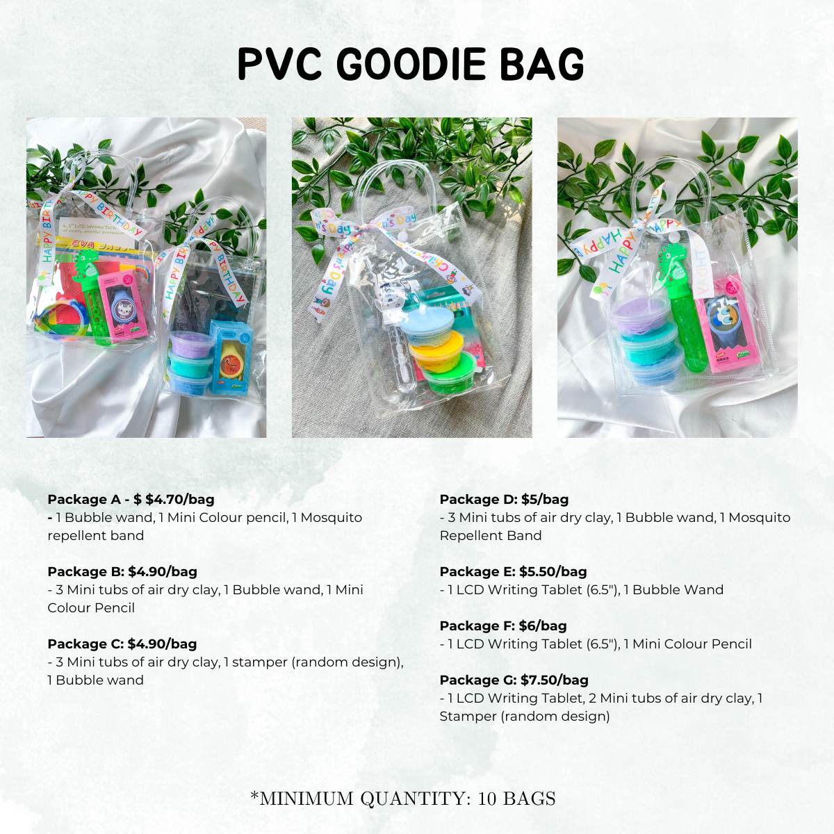 PVC Goodie Bag [Min. 10 Pieces]