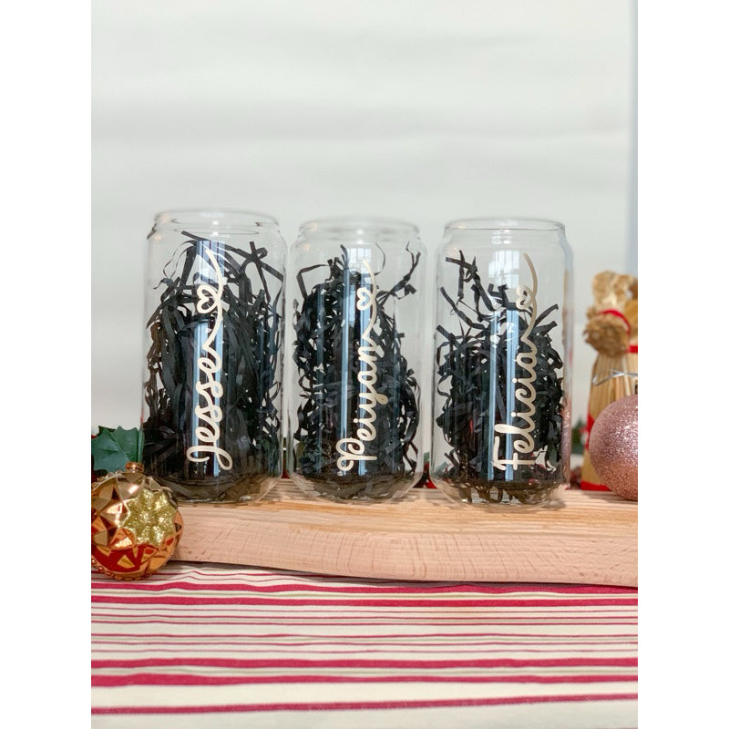 Custom Name - Transparent Glass Cup